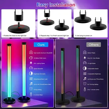 Smart LED Svetelné Tyče s Bluetooth APLIKÁCIE Ovládanie RGB Tok Svetla, Bary, Nočné Osvetlenie, Hudbu, Synchronizovať TV Podsvietenie Gamging Miestnosti Dekorácie