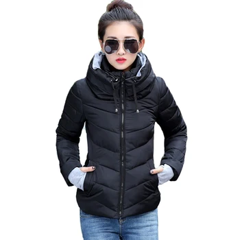 2021 nové módne dámy kabát zimná bunda ženy vrchné oblečenie krátke Slim bunda žena Pevné vetrovka Kabát žena čalúnená coats