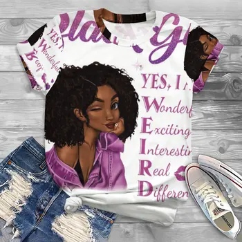 Letné Afriky Sexys Dievčatá 3D Vytlačené dámskej Módy Abstraktné Bežné Tričká Žena Grafické Nadrozmerné Tees Streetwear Oblečenie