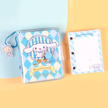 Kawaii 3 Otvor Binder Poznámka Sanrios Kuromi Cinnamonroll Moje Melódie Anime PVC Notebook Loose-leaf Strane Knihy, Školské potreby Darček