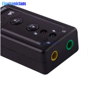 Externý Audio Adapter Zvuková Karta Mini USB 2.0 7.1 Kanálový Ľahký 3D Virtuálne 3,5 mm Jack Stereo Reproduktor pre Prenosné Tablety
