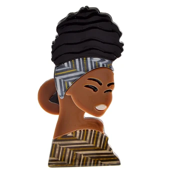 CINDY XIANG Osobnosti Afriky Sexy Obrázok Brošňa Kolíky Pre Ženy, Dievčatá Roztomilý Kreslený Akryl Brošne Klope Strany Šperky