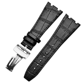 Hiangtech kožený remienok pre AP Audemars 15400 15703 Royal Oak Offshore Série pánske hodinky 26mm Business Kožený Remienok