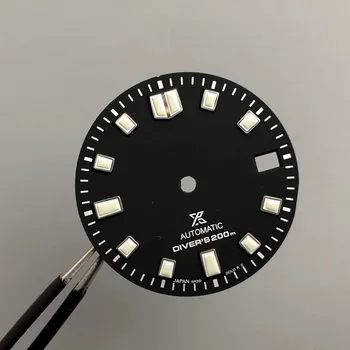 S-Hodinky black dial pre prospex Diver hodinky časti 28.5 mm OEM C3 lume fit nh35/nh36/4r36/7r automatický pohyb 6r35