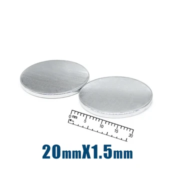 5/10/20/50/100KS 20x1.5 mm Tenký Kolo Silné Silné Magnetické Magnety 20x1.5mm Neodýmu Disk Magnety 20*1.5 Vzácnych Zemín Magnet