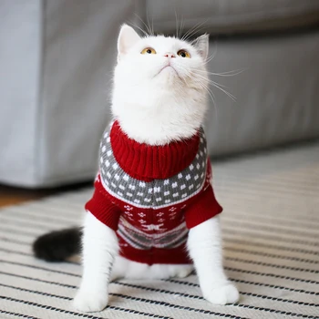Vianočné Mačka, Pes Sveter Pulóver Zimné Psie Oblečenie pre Malé Psy Šteňa Bunda Pet Oblečenie Mačka Hoodie