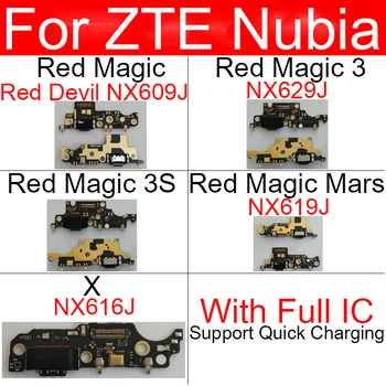 Nabíjanie pomocou pripojenia USB Rada Pre ZTE Nubia Červená Magic 3 3S Mars X NX616J NX619J NX629J Red Devil NX609J Usb Nabíjací Dock Rada Opravy Dielov