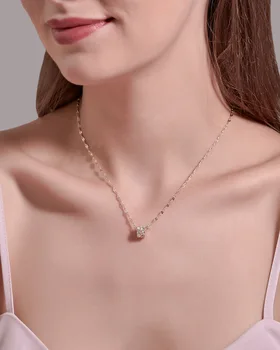 2021 nové módne valcové zirkón náhrdelník prívesok pre ženy Jednoduché choker Náhrdelník ženy Šperky darček