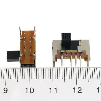100ks Micro Switch Interruptor On-Off Mini Posuňte Prepínač 8pin 3 polohový Prepínač Rukoväť vypínač