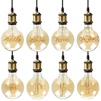 G125 Ampoule Klasická Žiarovka Retro Edison Žiarovka LED Žiarovky LÁSKA E27 Priemyselných Priestorov Pre Domov Žiarovka Lampa Edison