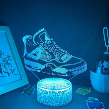 Tenisky 3D LED Neon Nočné Osvetlenie, Narodeninové Darčeky pre Priateľov Spálňa Tabuľka Dekor Otaku, Lávové Lampy Strany Klubu Dekorácie Fanúšikov Darček