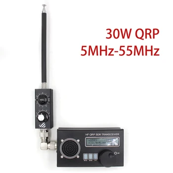 30W FM QRP Anténa s Tuner Adaptér 5MHz-55MHz Letectva UV Antény Nastaviteľné Krátkovlnné Vysielače, Antény pre VHF UHF