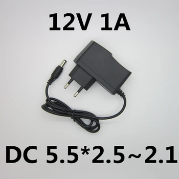 AC 110V-240V 12v 1a 1000ma prepínanie napájania 3528 LED svetlo, bar napájanie 12v1a napájania AC / DC adaptér DC 5.5*2.5~2.1 MM