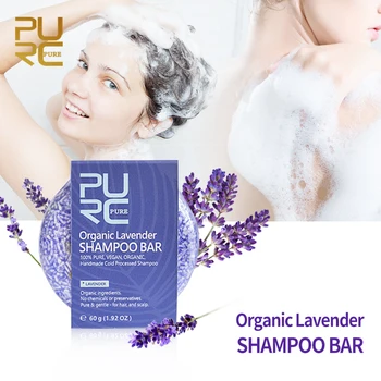 PURC Organické Levandule Šampón Bar ČISTÝ a Vegánska ručné studenej spracované vlasy šampón žiadne chemikálie alebo konzervačné 11.11