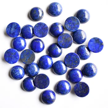 Veľkoobchod 50pcs/veľa móde hot predaj kvalitných prírodných lapis lazuli kolo CABOCHON korálky pre Príslušenstvo šperky 12 mm