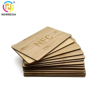 Drevené RFID Blízkosti Karty, Vodotesný Materiál Bambus, F08 Čip Klon S50 13.56 MHZ, Prémiovej Kvality IC kariet Smart Card(5 ks)