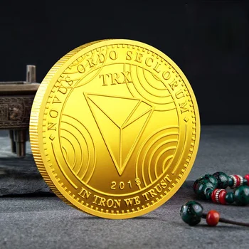 Bitcoin Suvenír Zberateľskú Darček Umelecké Zbierky Pozlátené Fyzickej Pamätné Mince Monero Zvlnenie Ethereum EOS Zlate Mince