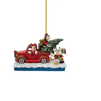 2D Ploché Disney Mickey Minnie Myši Obrázok Vianočné Prívesok Vianočný Strom Dekorácie, Závesné Ozdoby Domov Vianočné Party Decor