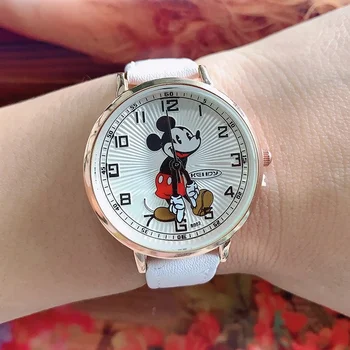 Nové Mickey Luxusné Dámske Hodinky Módne Roztomilý Kreslený Quartz Hodinky pre Ženy, Dievča Náramkové hodinky Dámske Šaty Sledovať Žena Hodiny