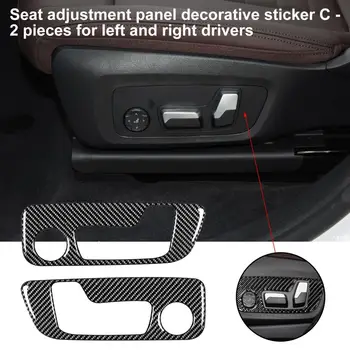2 ks Sedadla Panel Kryt Nosenie-odolný Vodotesný Uhlíkových Vlákien Čierny Rám Kryt Výbava pre BMW G01 G02 X3 X4