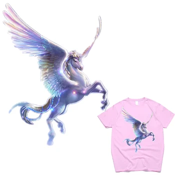 Kôň s Krídlami Škvrny Tepelnej Nálepky na Oblečenie Železa-prevodom na Oblečenie Thermoadhesive Patch Diy Nášivka na Šaty