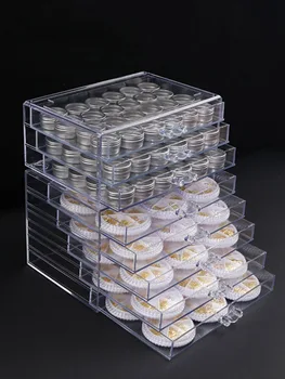 Veľká-kapacita Manikúra Šperky Úložný Box Priehľadný Multi-layer Nechtov Box Klasifikácia Zásuvky Kamienkami Korálky Rack