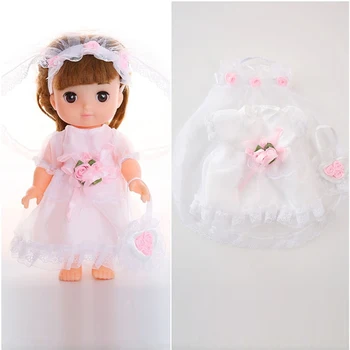 25 cm Mellchan málo Merlot bábiky oblečenie príslušenstvo roztomilý princezná sukne kabát, topánky topánky dievča cross-dressing hračky, detské oblečenie
