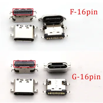 2ks USB KONEKTOR 3.1 Typ-C 14pin & 16pin SMD 90 stupňov, female konektor Pre Mobilný Telefón Nabíjací port Nabíjanie Zásuvky