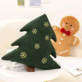 40 CM Vianočné Ginger Chlieb Plyšový Vankúš Plnené Čokoládové Cookies Dom Tvar Dekor Vankúš Vtipné Vianočné Strom Party Dekor Bábika
