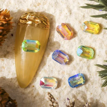 50pcs Nail Art, Kamienky Dekorácie Kosoštvorec Multicolor Crystal AB 3D Návrhy Skla Pre DIY Nechtov Umenie Topy Kamene, Dekorácie