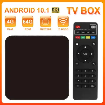 Upgrade na Android 10.1 TV Box RK3228 4k HD TV Set-top Box Smart Home Wifi 2.4 G 5G vysokorýchlostný Sieťový Prehrávač 3D Široký Napätie 4+64GB
