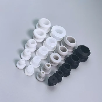 5 ks 2,5 mm do 30 mm Silikónové Gumy Snap-on Hole Konektor Rezanie koncovky Tesnenie Zátka Black/Gray/Clear/White Voliteľné