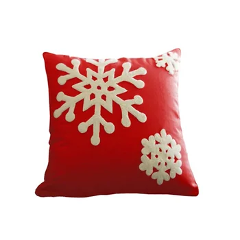 Pevné Vianočné obliečka na vankúš Snowflake vankúš Vyšívané hodiť vankúš vyšívané Domov gauč dekor 45x45cm