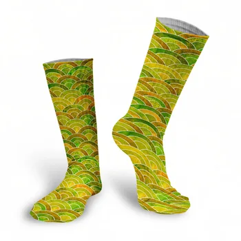 3D Tlač Akvarel Bavlnené Ponožky Pre Ženy Unisex Vysoká Kvalita Vysoká Členok Tlač Ponožky Letné, Jesenné Zábavný Bavlnené Ponožky
