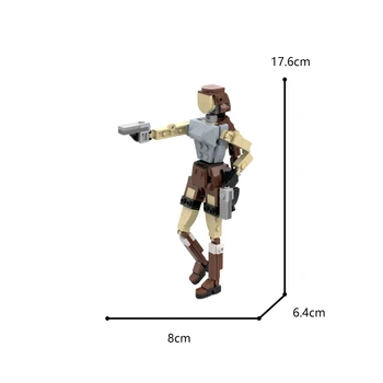 MOC Tombed Raidered-Lara Croft Brickheadzs Hra Charakter stavebným Nastaviť Žena Bojovníkov Dobrodružstvo Model Tehla Deti Darček