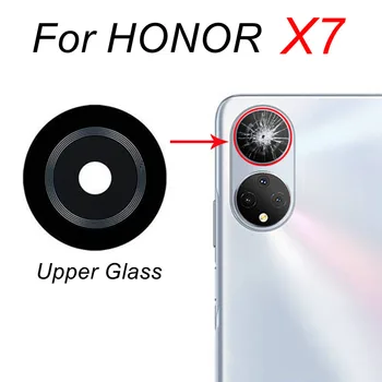 Pre Huawei Honor X7 Zadné zadný Objektív Fotoaparátu Sklenený Kryt Horné Sklo Náhradné+Samolepiace Nálepky CMA-LX2