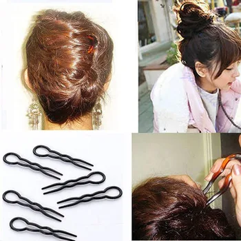 3 Ks/sada Ženy Kolo Prst U-tvarované Vlasy Kolíky A Klipy Príslušenstvo Headpiece Vlasy Styling Nástroje