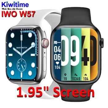 KIWITIME IWO W57 Sledovať 7 Bluetooth Hovor Smartwatch 1.95 Palcový Displej Tepová frekvencia, Krvný Tlak Kyslíka urob si sám Volí