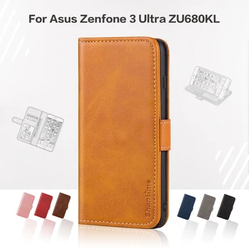 Flip Cover Pre Asus Zenfone 3 Ultra ZU680KL Obchodného Prípadu Luxusné Kožené S Magnetom Peňaženky puzdro Pre Asus ZU680KL Kryt Telefónu