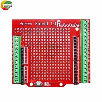 Preto Skrutku Štít pre Arduino Open Source Tlačidlo Reset D13 LED NOVÉ Pre Breadboard 3.81 Terminálu obojstranné PCB SMT Spájky urob si sám