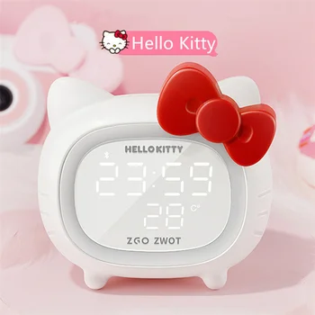 Pôvodné Sanrio Bluetooth Reproduktor Smart Alarm Hello Kitty Spálne Dekorácie Detí Hodiny Dievča Led Nočné Svetlo Rýchle Dodanie