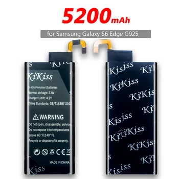 KiKiss Batérie Pre Samsung Galaxy S6 / S6 Okraji vysokokapacitné Batériu Mobilného Telefónu G920 G920f G925 G925S EB-BG920ABE EB-BG925ABA