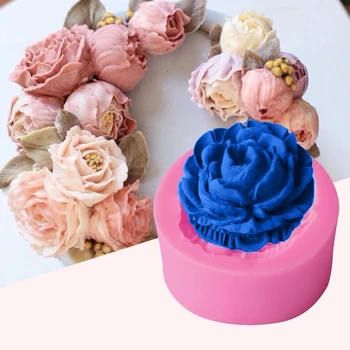 1pc Cake zdobenie nástroje 3D Ruže Kvet Silikónové Formy Fondant Darček Zdobenie Čokoládou Cookie Mydlo Ílu Polyméru Formy na Pečenie