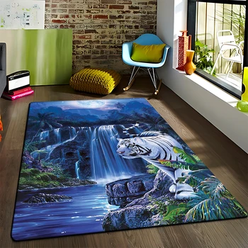 Zviera Tiger vzor vlastné non slip koberec obývacia izba yoga mat domáce dekorácie detí plazenie mat oblasti koberec rohožky