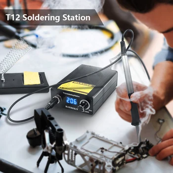 T12 Spájkovacie Stanice LED Digitálne Temp Upraviť Opravy Spájkovačka Zariadenia Prenosné Domácej Elektroniky Repair Tool Set
