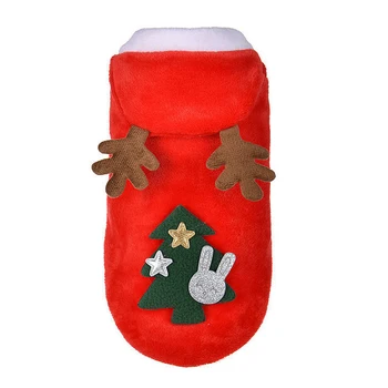 Vianočné Oblečenie Pre Psy Malých Psov Coral Velvet Kostým Pet Mačka Oblečenie Srsť Domácich Miláčikov Zimné Kostým