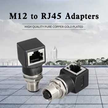 M12 4Pin D Kód RJ45 Konektor Adaptéra Muž Žena 8Pin A-typ X Typu RJ45 Konektor, 1M Drôt rj45 na M12 Konektor Kábla