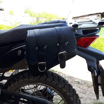 1Pair PU Kožené Motocykel Tašky Univerzálny Strane Tool Bag Vodotesné Bočné Kufre Batožiny Sedlo Taška Pre Suzuki Pre Honda
