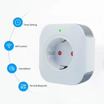 USB, Smart Wifi Zástrčku Sieťovej Zásuvky 16A Tuya EÚ Power Monitor Smart Home Bezdrôtový Zásuvky Zásuvky Alexa Google Asistent Yandex Alice
