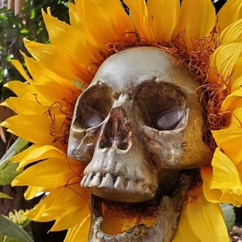 Halloween Dekorácie Slnečnice Lebky Záhradu, Nádvorie Simulácia Kvetinová Výzdoba
